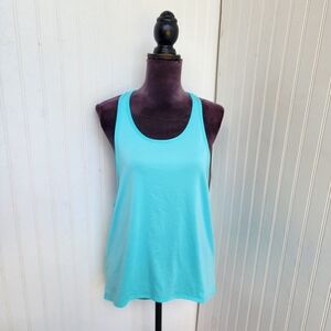 FABLETICS Women's Blouse Active Sleeveless Round Neck Racerback Aqua Blue S